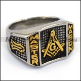 Gold Finished Masonic Ring r003610
