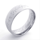 Silver Stainless Steel The Lord of the Rings with 8mm Wide JR430005-1
