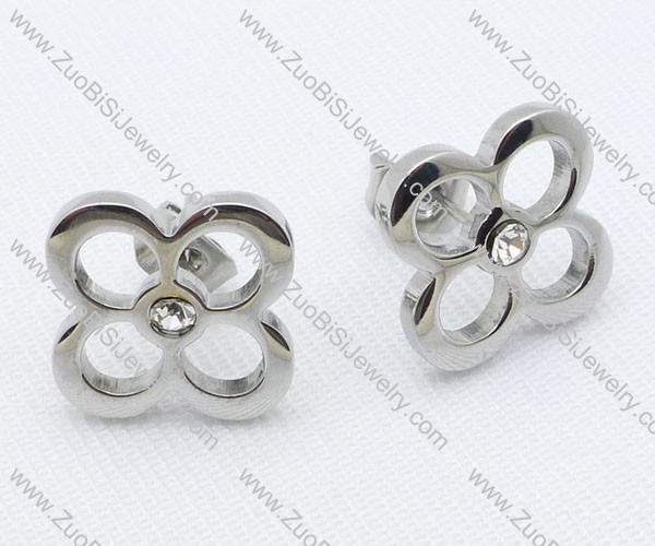 Four-leaf Clover Stainless Steel earring - JE050023