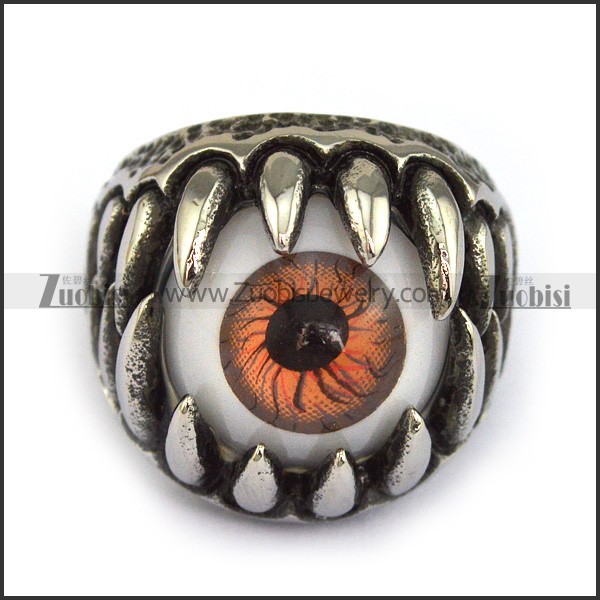 Devil's Eye Ball Ring in stainless steel metal -JR350187