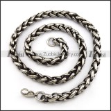 10mm Wide Vintage Large Snake Chain Necklace in Antique Finish n001483