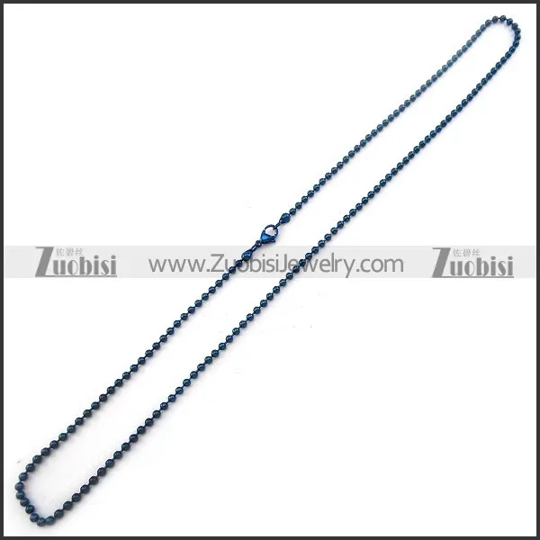 Blue 3MM Round Ball Chain n001524