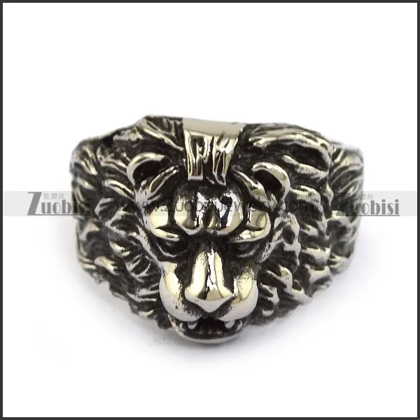 Stainless Steel Lion Ring - JR350103
