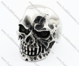 Stainless Steel Skull Ring - JR370010
