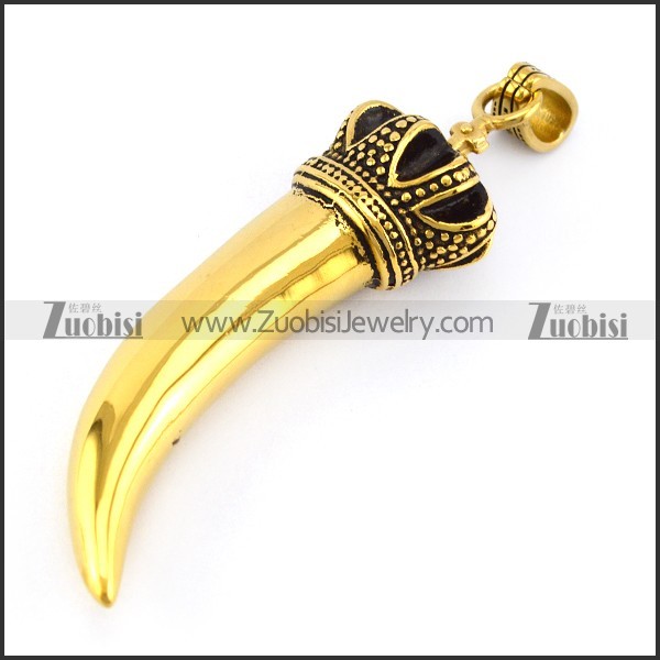 Big Golden Stainless Steel Horn p005518