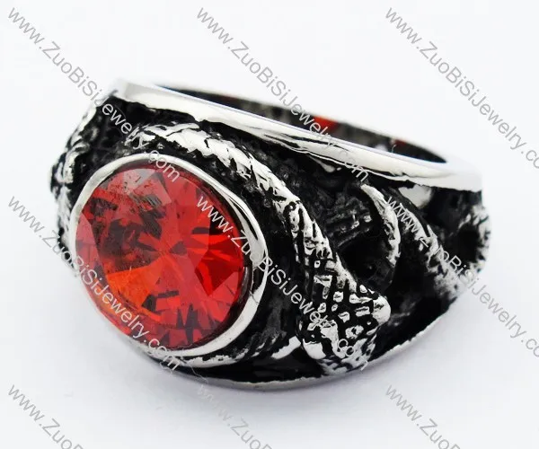 Stainless Steel Stone Ring -JR010111