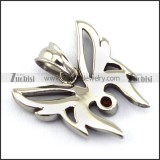 small cute butterfly pendant with red rhinestone p002091