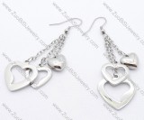 Double Hearts Stainless Steel earring - JE050133