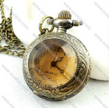 Amber Colour Facted Pocket Watch -PW000277