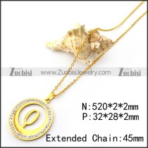 Golden O Pendant Chain for Women n001704