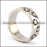 Stainless Steel Casting Stars Ring r004823