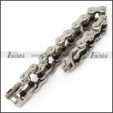 25MM Wide Stainless Steel Bike Link Chain Bracelet with Black Tube b005407