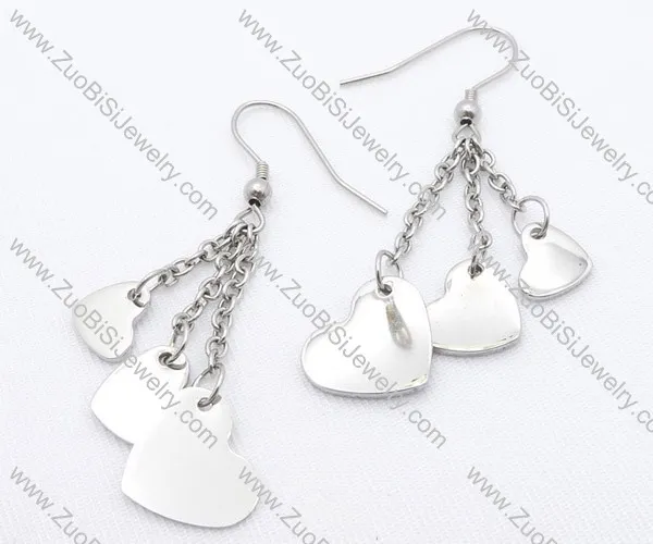 3 Hearts Stainless Steel earring - JE050142