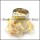 Golden Corrosion Leaf Ring r004421