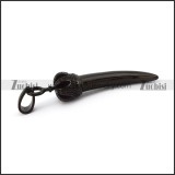 Stainless Steel Horn with Black Plated in 4.4cm Long p005516