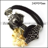 Tiger Hammer Genuine Leather Bracelet b006305