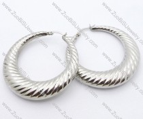 Silver Cutting Thread Stainless Steel earring - JE050073