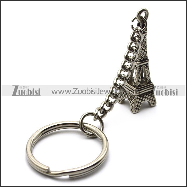 Tower Charm Stainless Steel Key Chain k000019