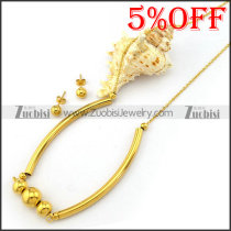 Gold Plating Necklace Set s001924