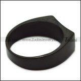 simple black blank signet ring for ladies r005410