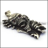 A brown eyed ghost stainless steel pendant p001615