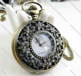 Antique Brass Flower Pocket Watch Chain - PW000027