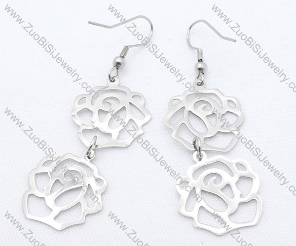 Double Roses Stainless Steel earring - JE050120