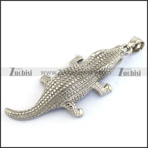 Stainless Steel Alligator Pendant p003342