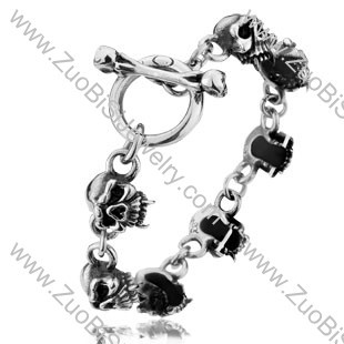 Ugly Skull Stainless Steel Bangles - JB350051