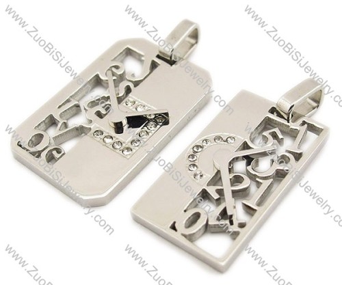Stainless Steel Lovers Pendant -JP140013