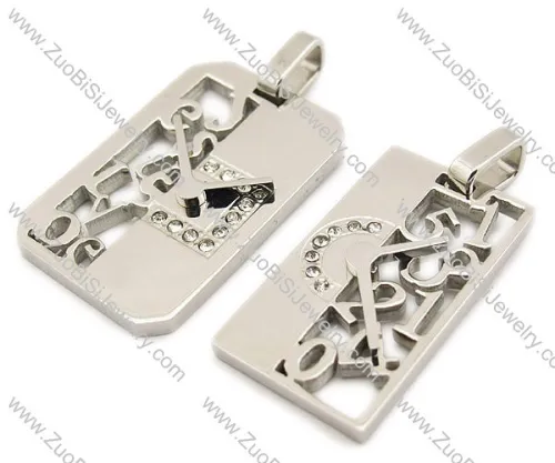 Stainless Steel Lovers Pendant -JP140013