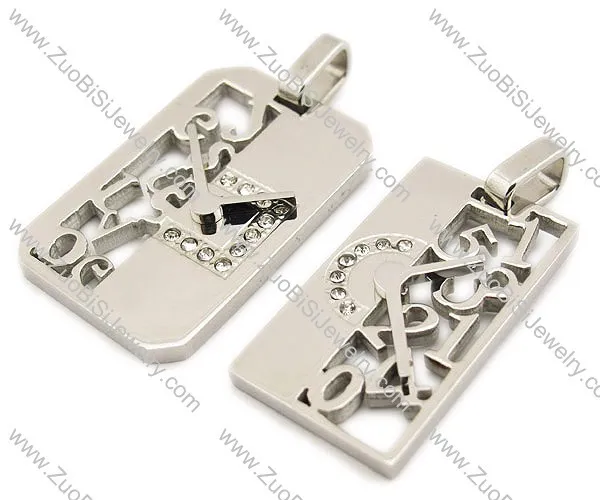 Stainless Steel Lovers Pendant -JP140013