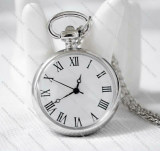 Fashion Silver Plated Peacock Pocket Watch for Office Ladies - PW000033