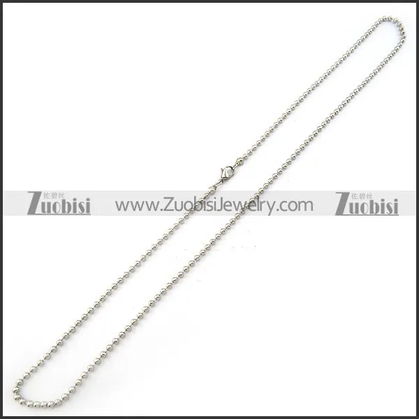 0.3CM Silver Stainless Steel Ball Chain n001521