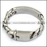 Heavy Sturdy Stainless Steel Bracelet with Safe Durable Closure b004689