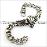 Casting Stainless Steel Skull Wing Bracelet b005341