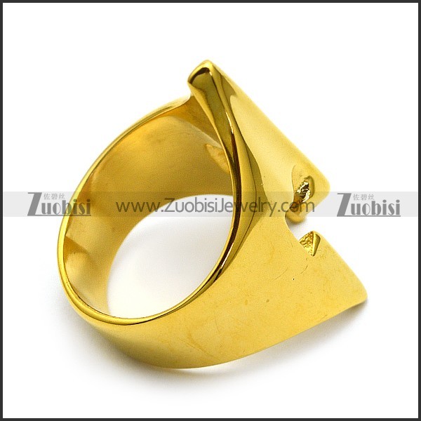 18k gold plating stainless steel spartan helmet ring r005058