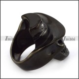 Black Cowboy Skull Ring r004425