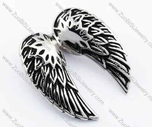 Black oil Stainless Steel Wing Pendant-JP330053