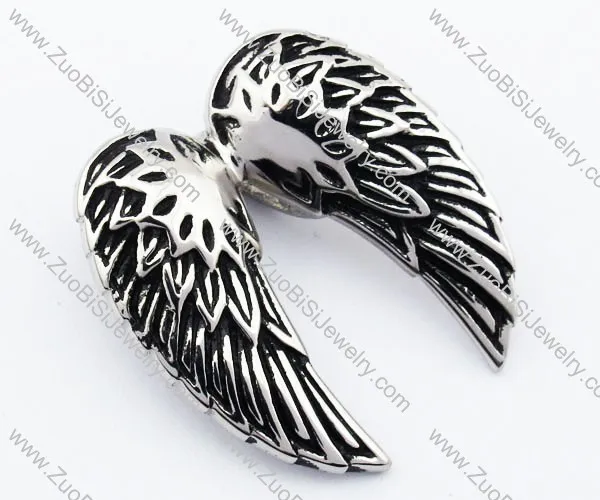 Black oil Stainless Steel Wing Pendant-JP330053
