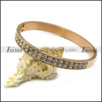 two lines cnc clear zircon stainless steel russian bangle b007143