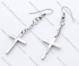 Key Shaped Cross Stainless Steel earring - JE050109