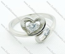 JR220027 heart Wedding Ring in Steel