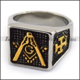 24K Masonic Ring r003611