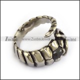 Unique Casting Scorpion Ring in Stainless Steel for Mens with Black Hematite Stone -r001036