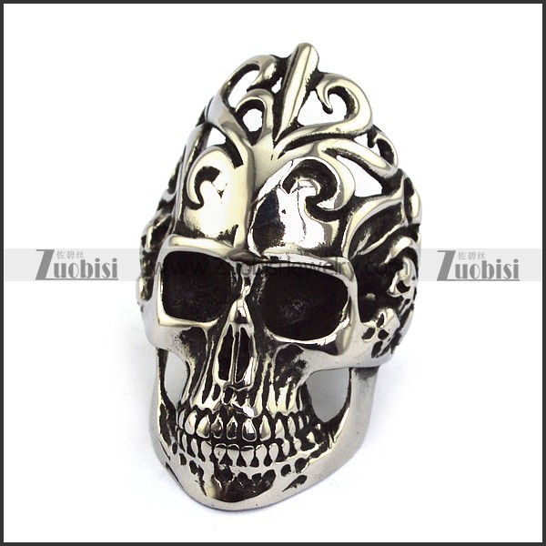 Bigger Finger Skull Ring in Stainless Steel -JR350220