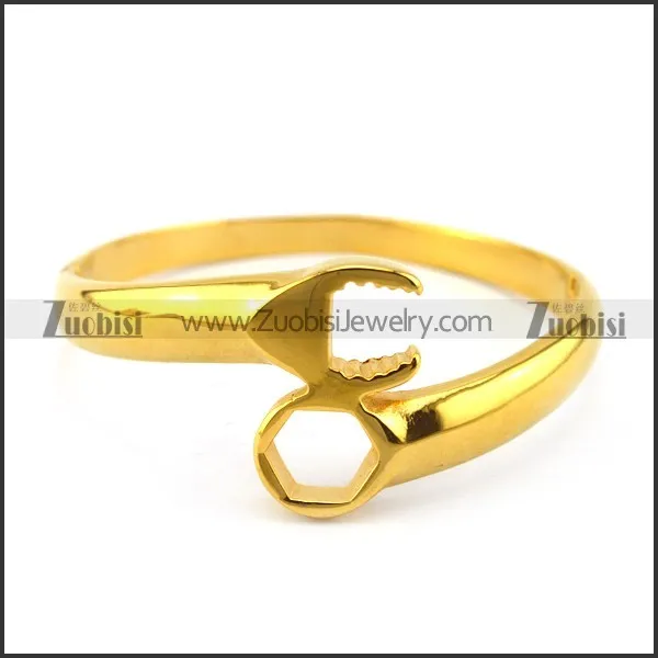 24k gold plating casting spanner bangle b005959