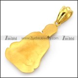 Golden Steel Buddha Pendant p004927