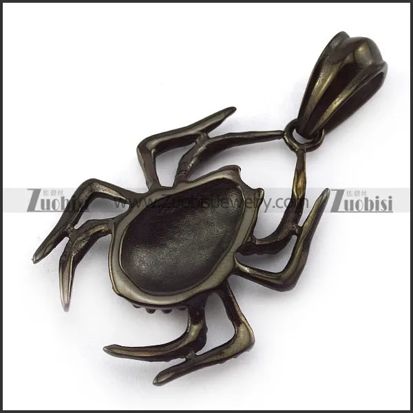 Black Spider Pendant for Wholesale p004935
