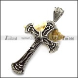 8cm big hollow cross pendant with rhinestones p006497